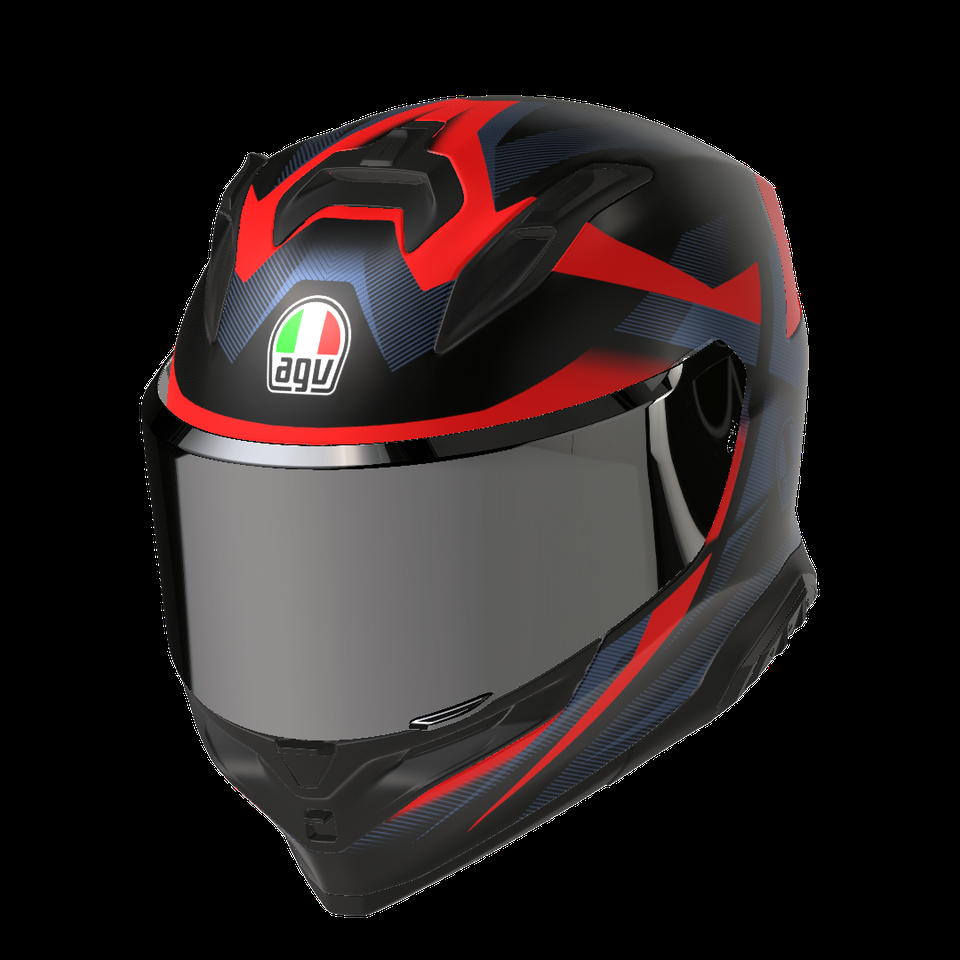 k7 mplk glimpse negro mate rojo casco integral para motocicleta dot e2206