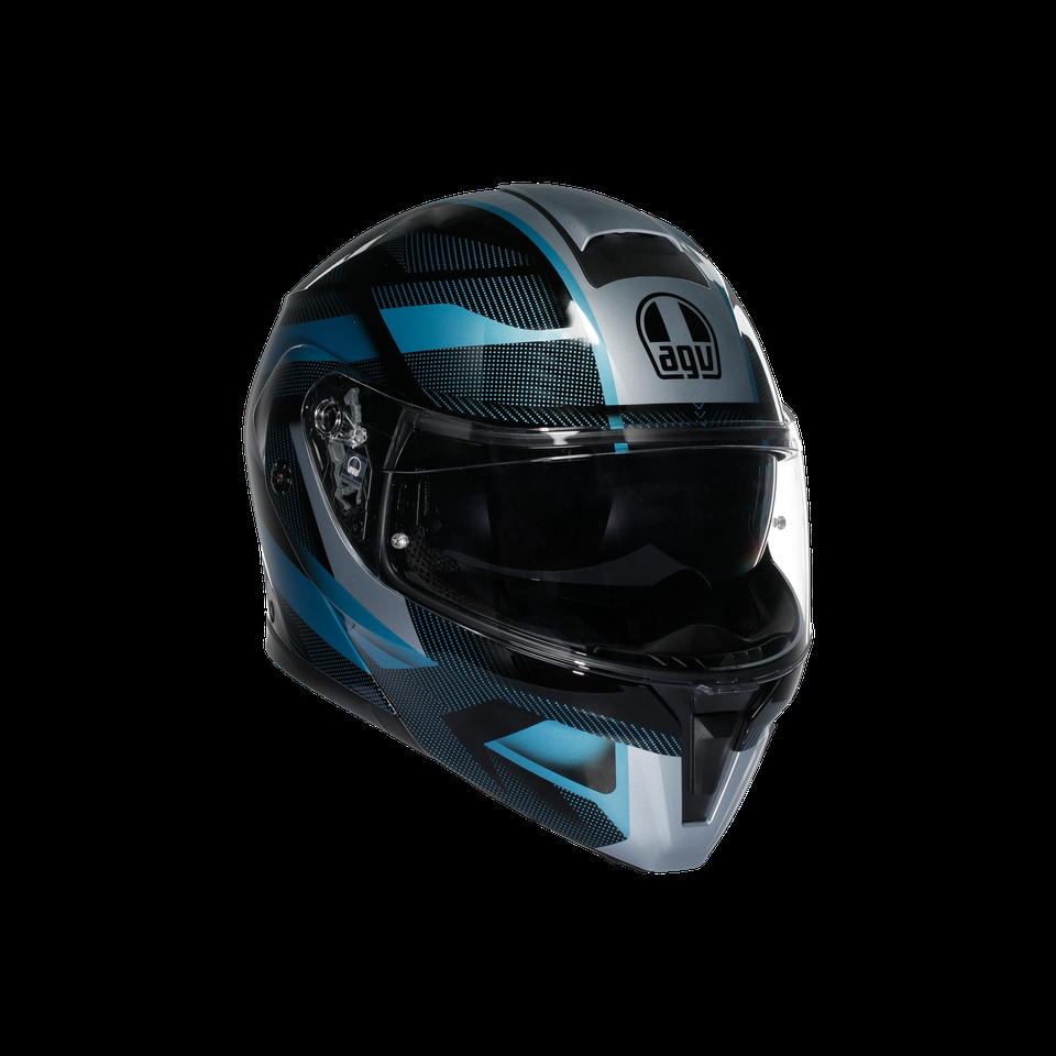 streetmodular ledro negro mate polvo azul casco motocicleta plegable dote2206