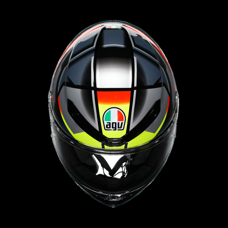 k6 s erazer negrorojoamarillo fluo casco integral para motocicleta dot e2206