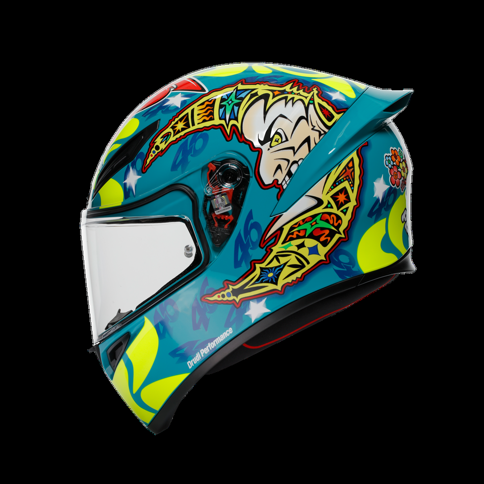 casco integral para motocicleta k1 s rossi mugello 1999 dot e2206