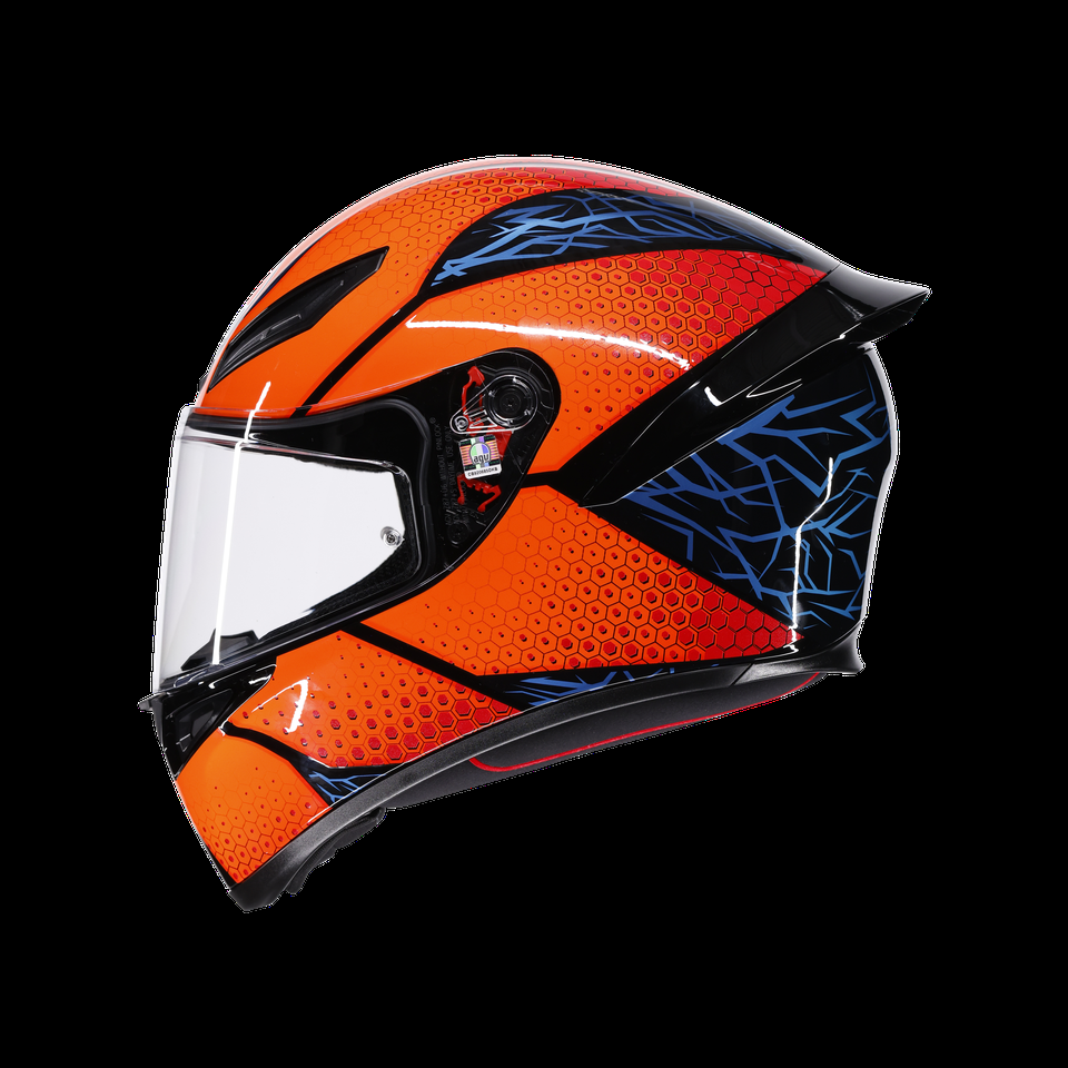 k1 s speedarmor negronaranjaazul casco integral para motocicleta dot e2206