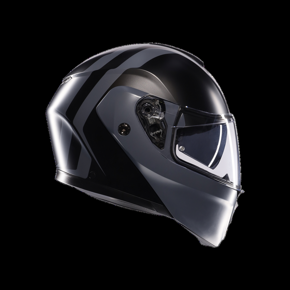casco modular streetmodular resia mate negro-gris para motocicleta con visor plegable dote2206