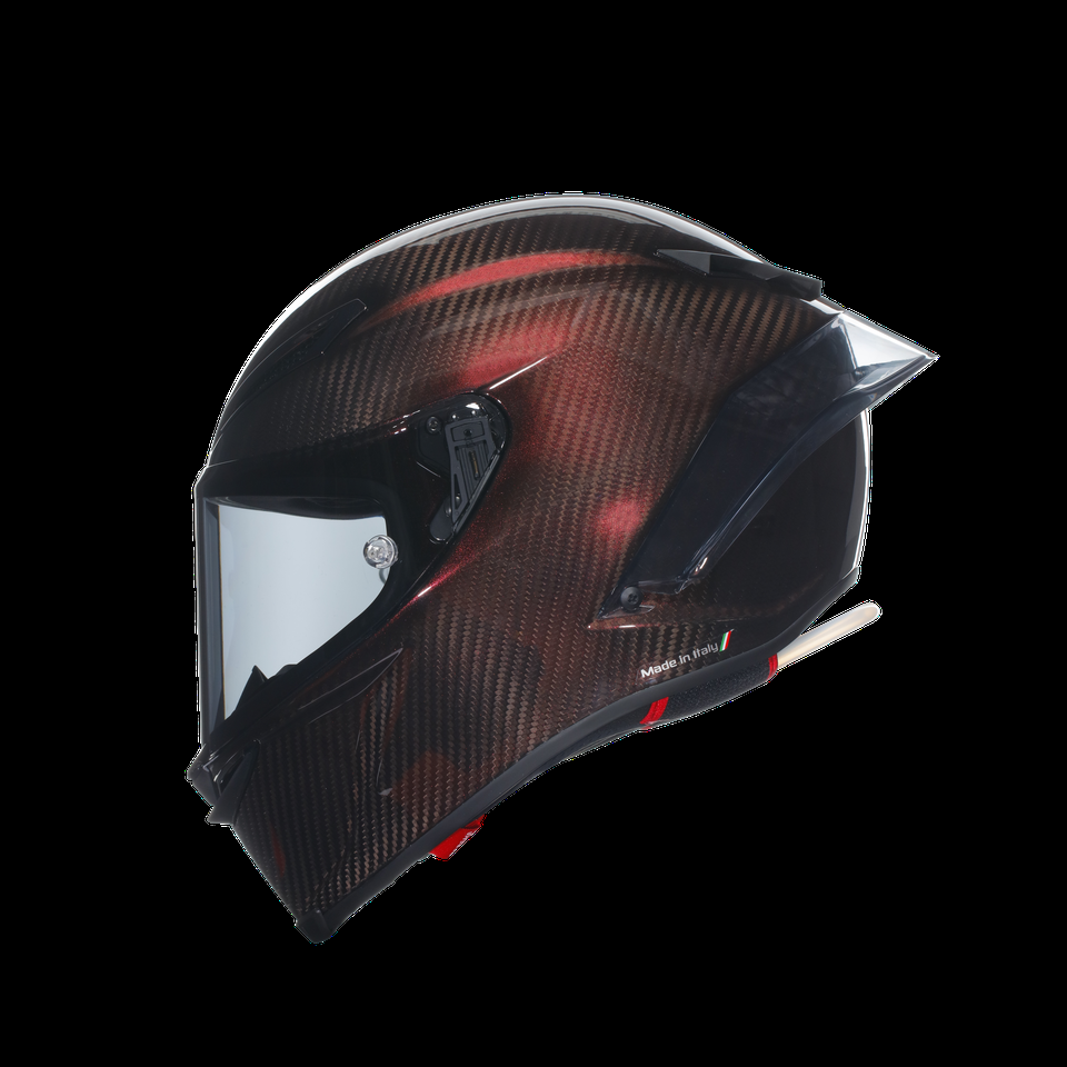 casco integral de moto pista gp rr mono red carbon e2206 dot
