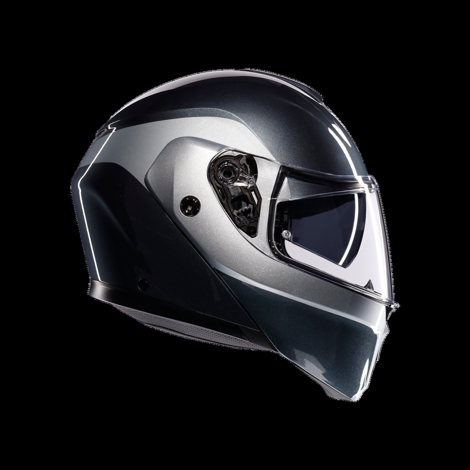 casco motocicleta levico greysilver streetmodular tipo flip up dote2206