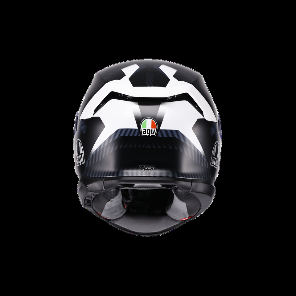 k7 mplk glimpse matt blackwhite casco integral para motocicleta dot e2206