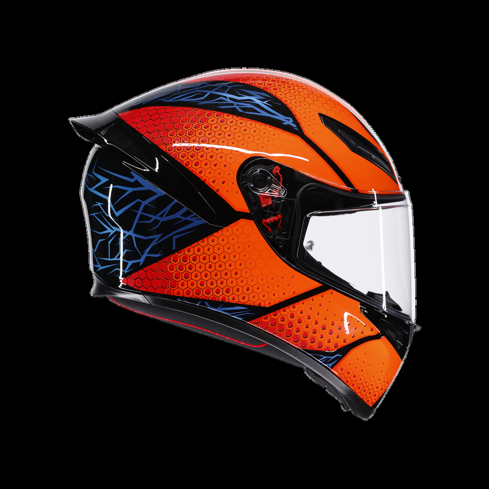 k1 s speedarmor negronaranjaazul casco integral para motocicleta dot e2206